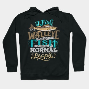 Funny Walleye Hunting Vintage Look Hoodie